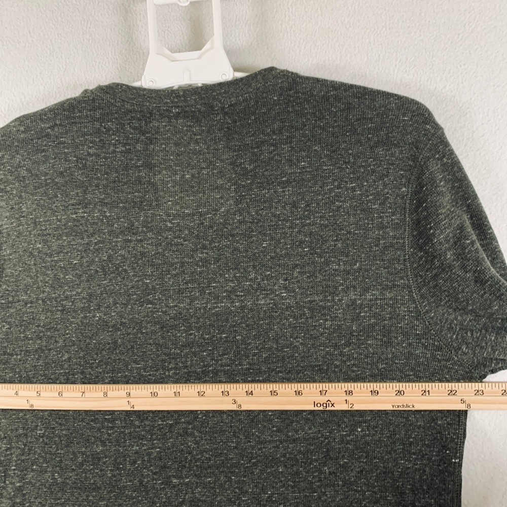 G.H. Bass & Co. Men's Long Sleeve Classic Henley Shirt Gray Heathered Size XL - Picture 9 of 12